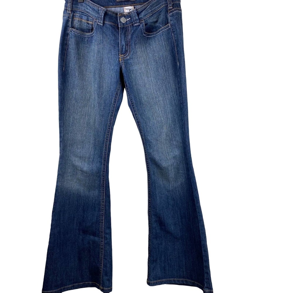 Industrial Cotton Medium Wash Flared Jeans Sz 5
